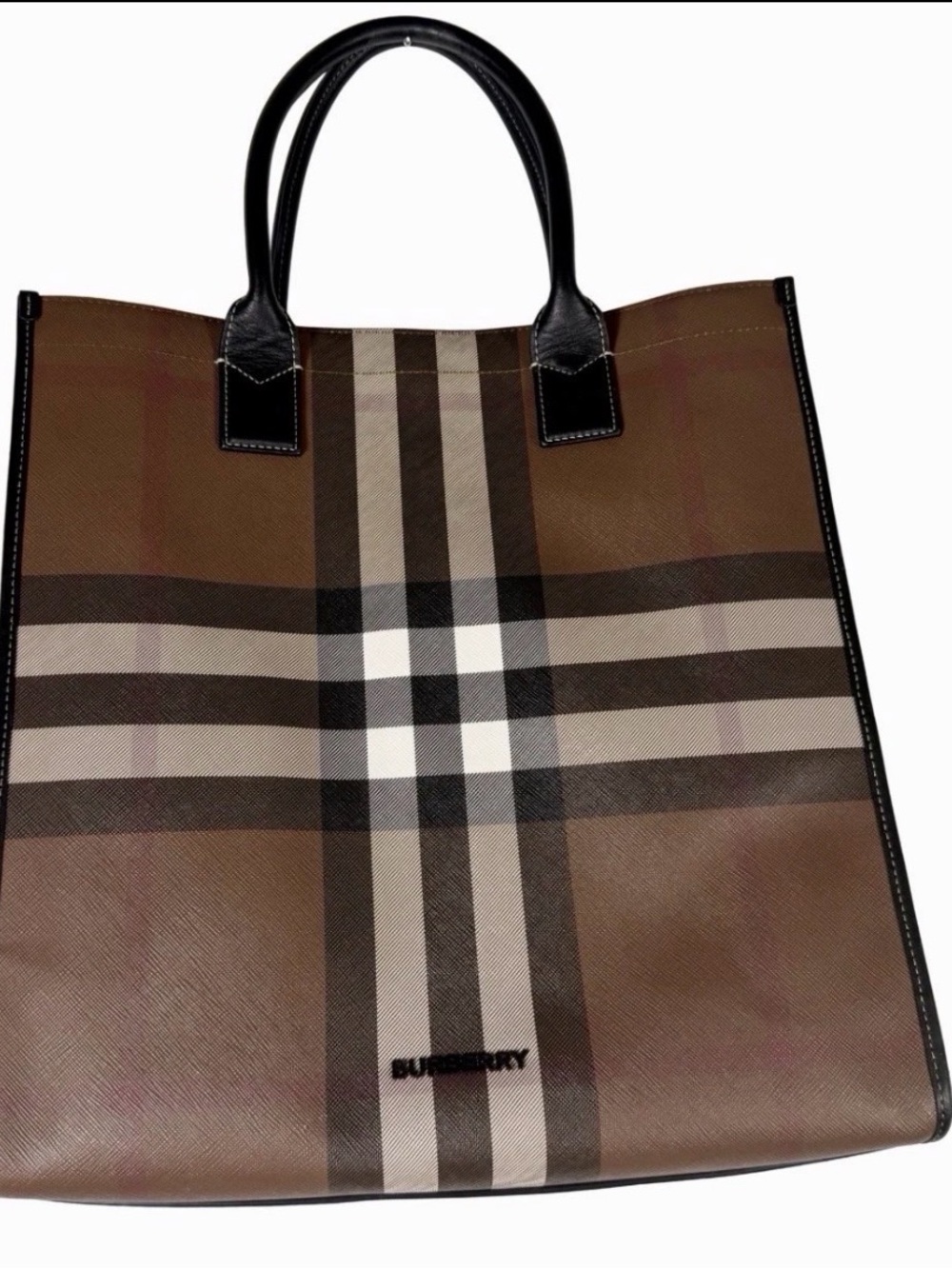 Burberry Denny Tote Bag in Dark Birch Brown Detachable Strap , Books, Carry- on
